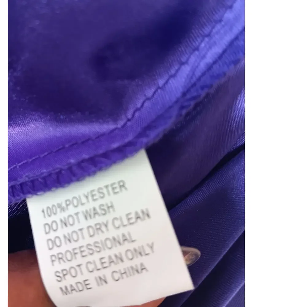 New with Tags Mac Duggal 68543 Purple Ruffle Gown Sz 18W Formal Evening Dress - Picture 13 of 16